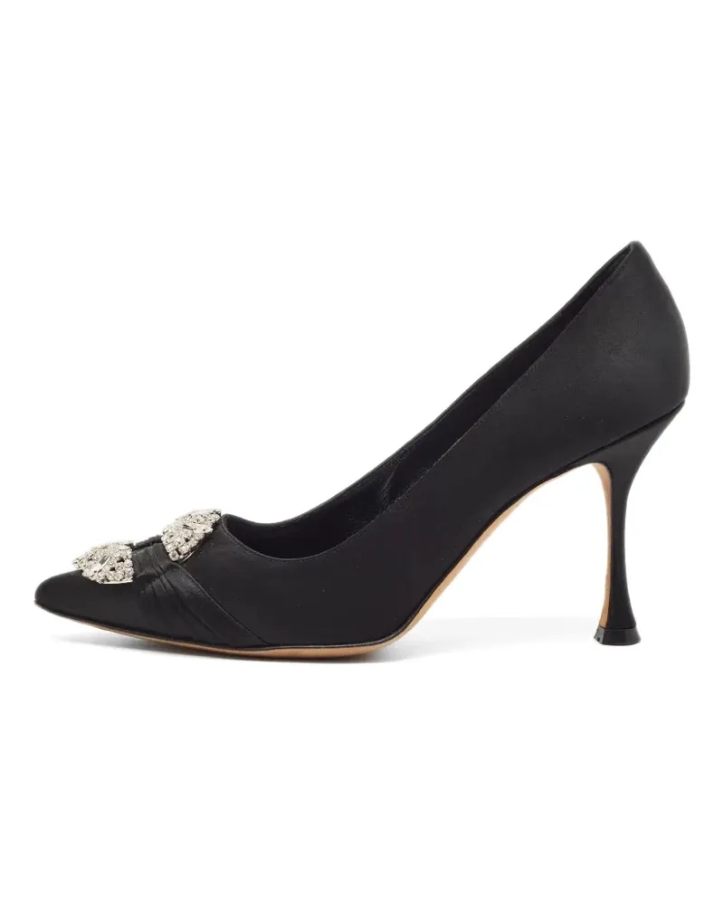 Manolo Blahnik Maida Pumps mit Kristallen - Schwarz Schwarz