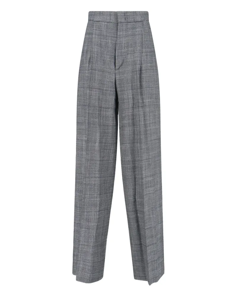 Sa Su Phi Karierte Hose mit Falten - Grau Grau
