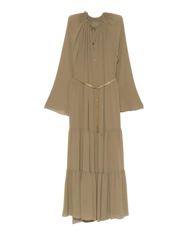 Michael Kors Maxikleid mit Gürtel - Grün Grün
