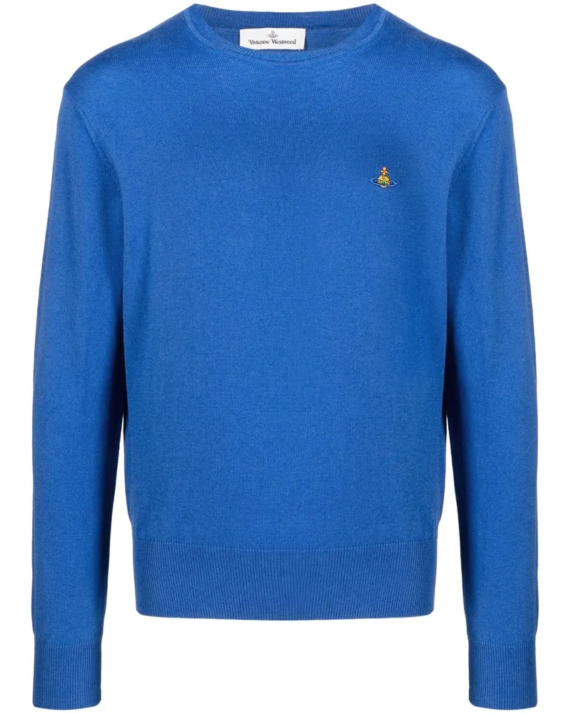 Vivienne Westwood Pullover mit Logo-Stickerei Blau