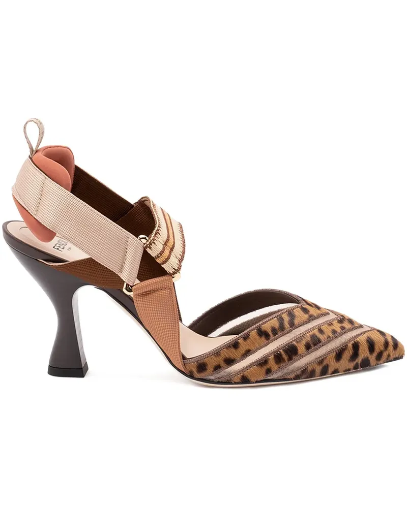 Fendi Colibrì Pumps mit Leoparden-Print 85mm - Braun Braun
