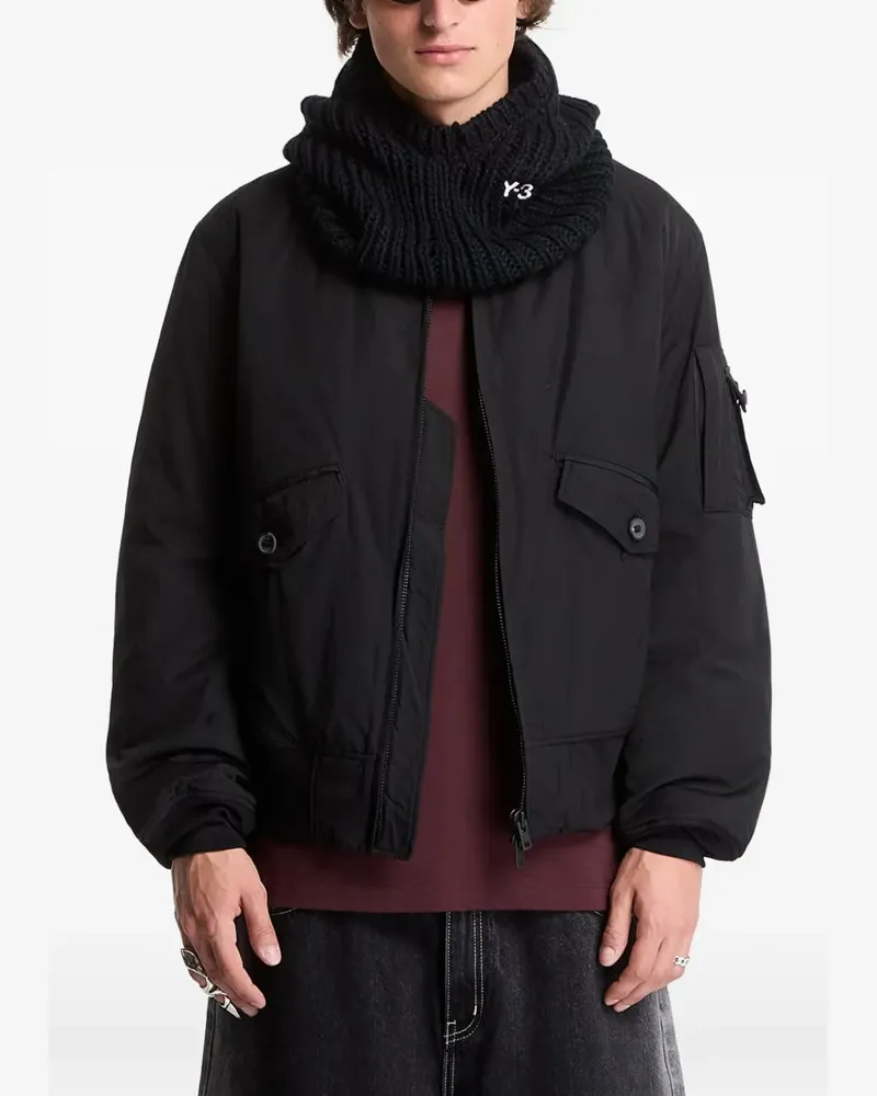 Y-3 pocket-detail zip-up bomber jacket - Schwarz Schwarz