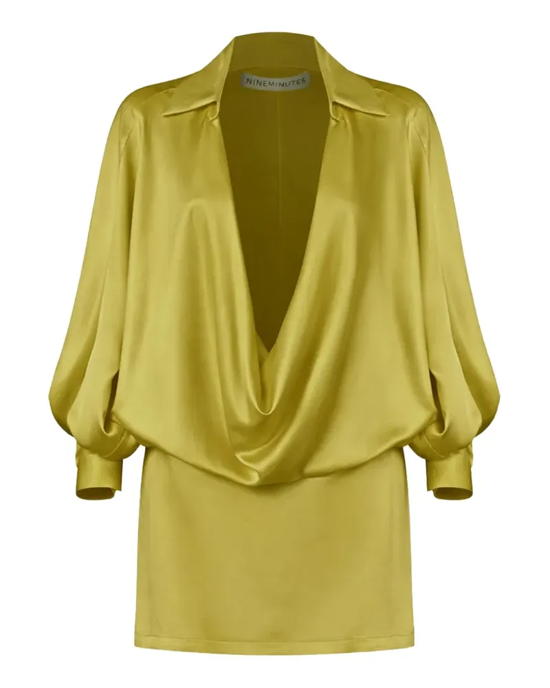 NINEMINUTES The Mona draped mini dress - Grün Grün