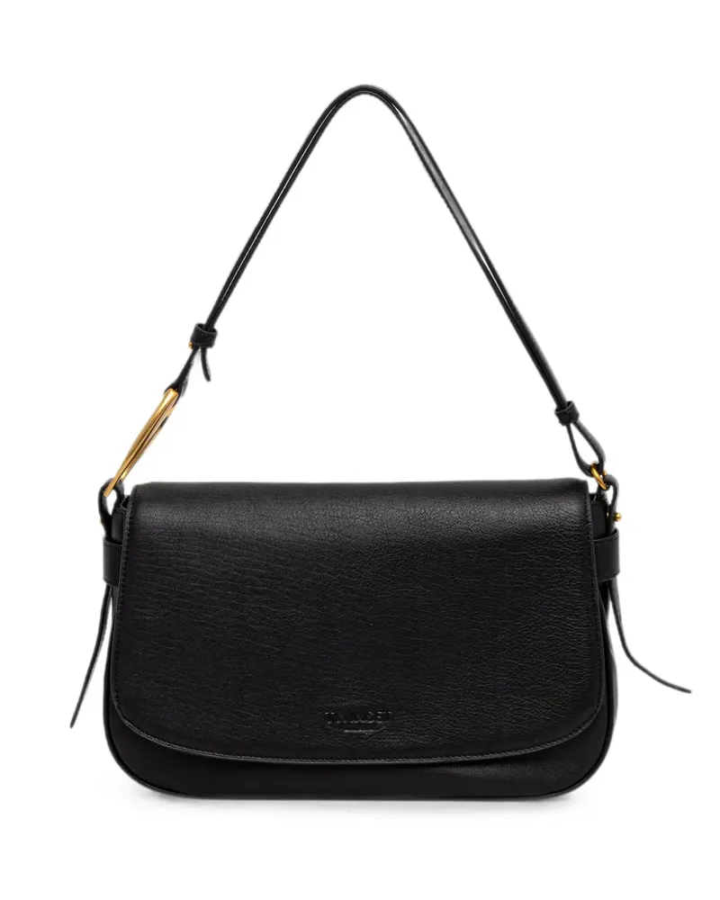 Twin-Set Schultertasche mit Logo-Prägung - Schwarz Schwarz