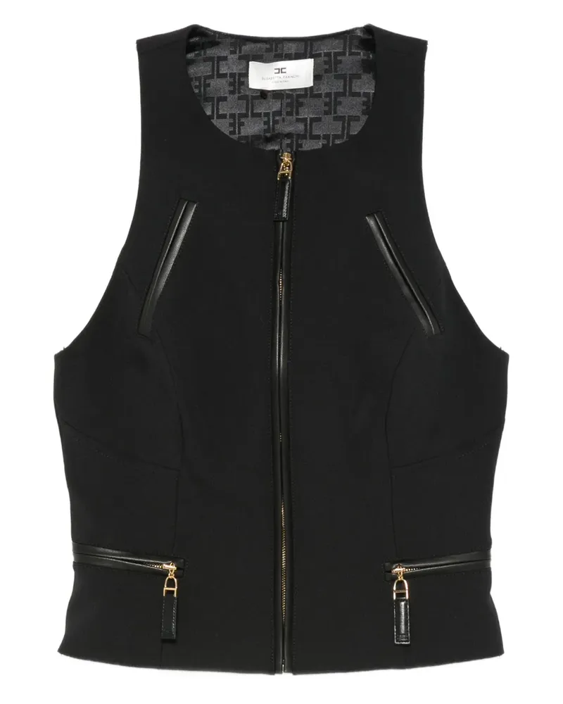 Elisabetta Franchi Tanktop mit Reißverschluss - Schwarz Schwarz