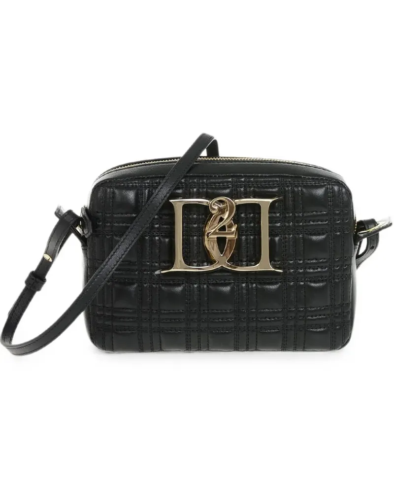 Dsquared2 quilted logo-buckle crossbody bag - Schwarz Schwarz