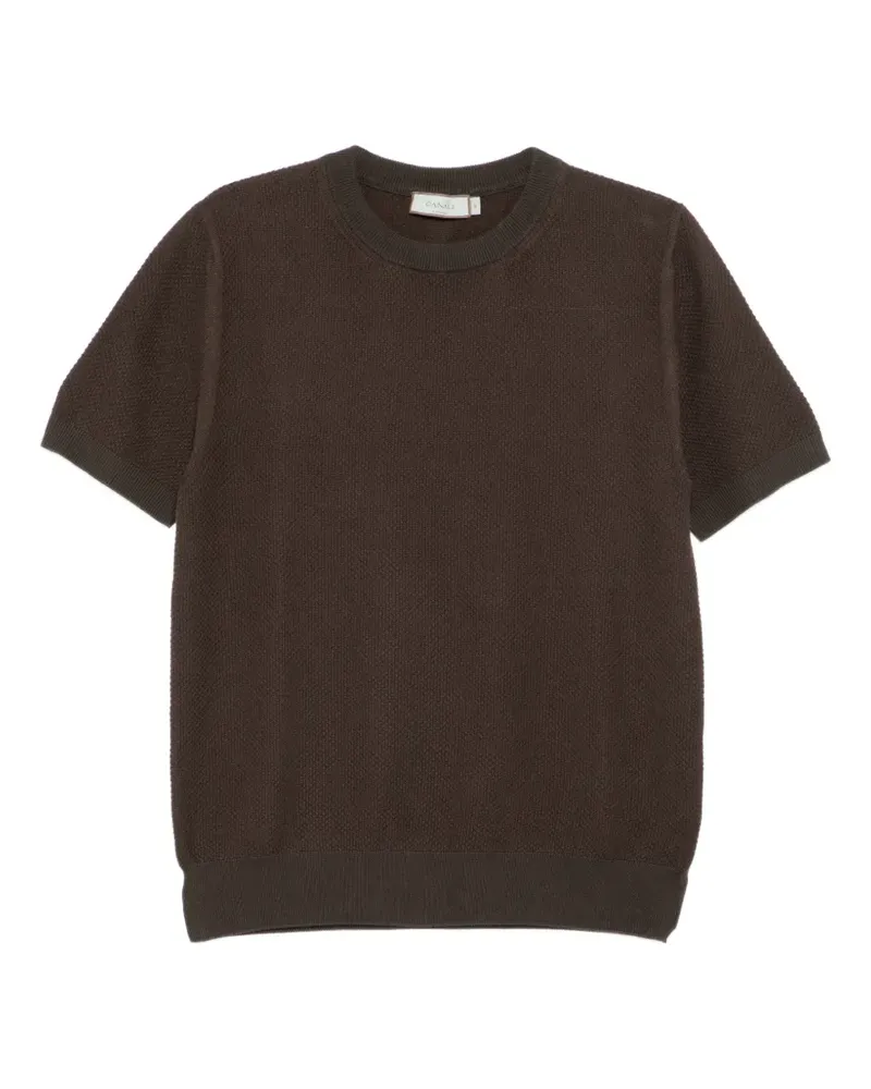 Canali textured top - Braun Braun