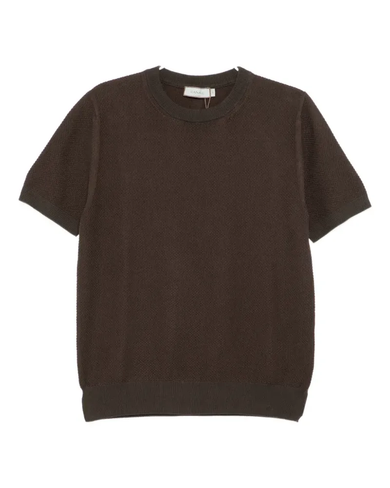 Canali textured top - Braun Braun