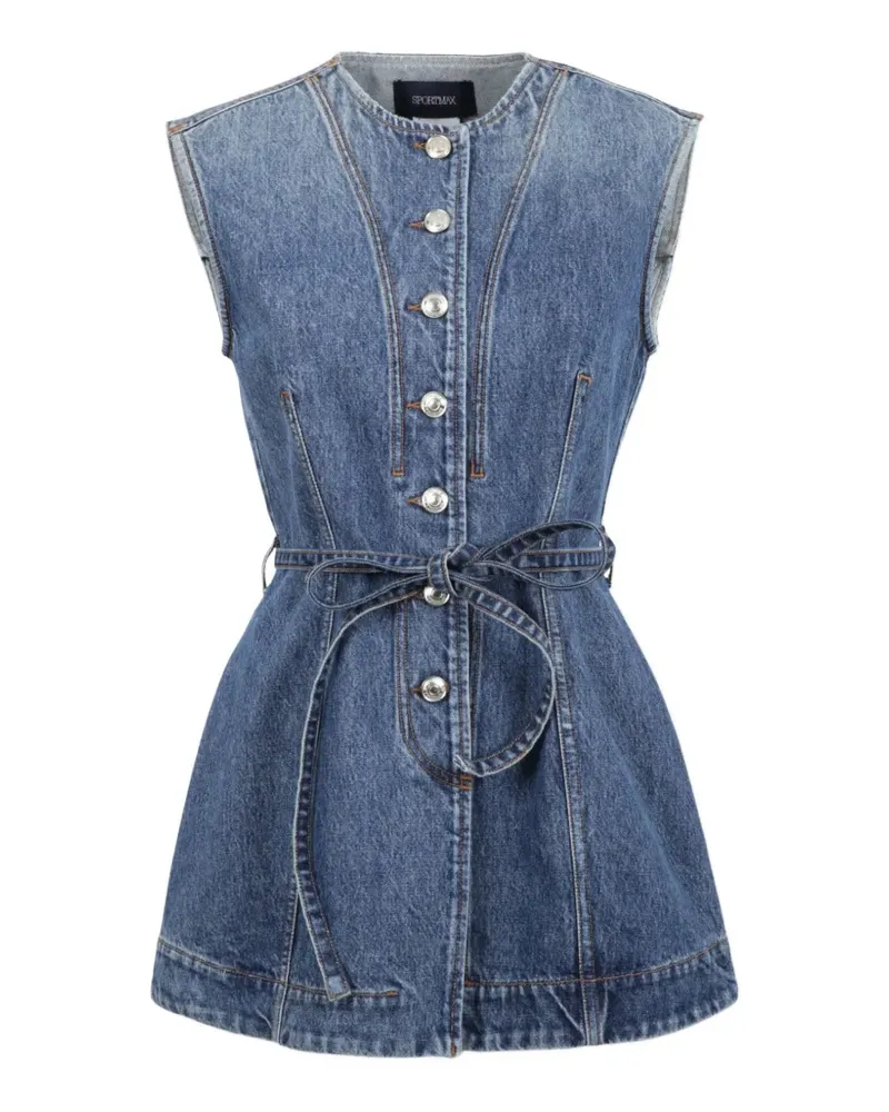 SPORTMAX Top mit Gürtel - Blau Blau