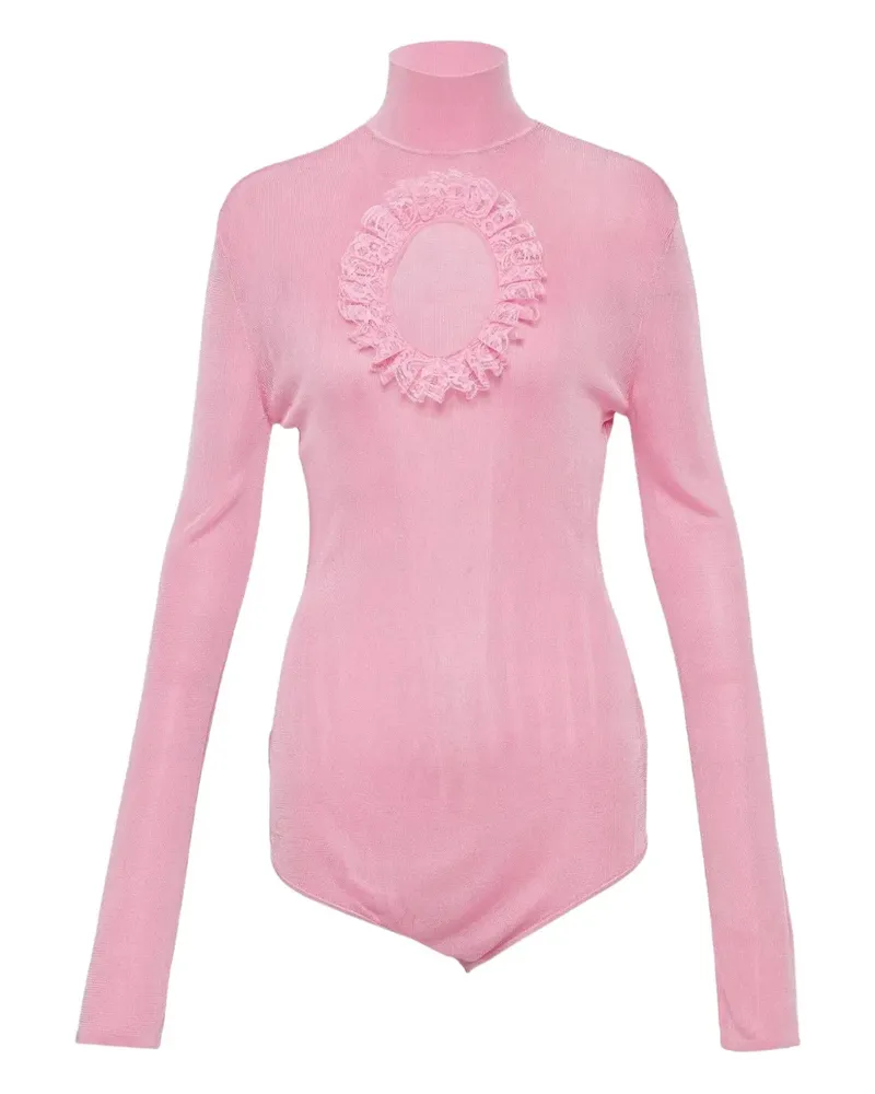 Self-Portrait x Christopher Kane Body mit Cut-Out - Rosa Rosa