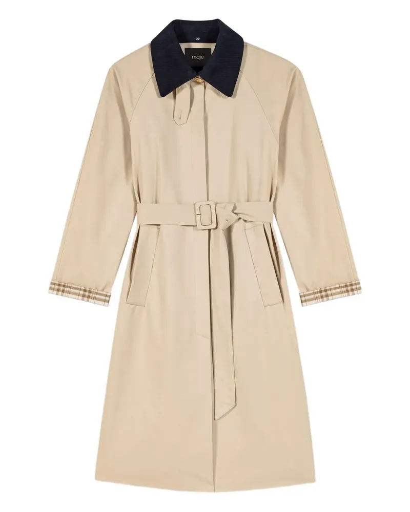 Maje Trenchcoat mit Gürtel - Nude Nude