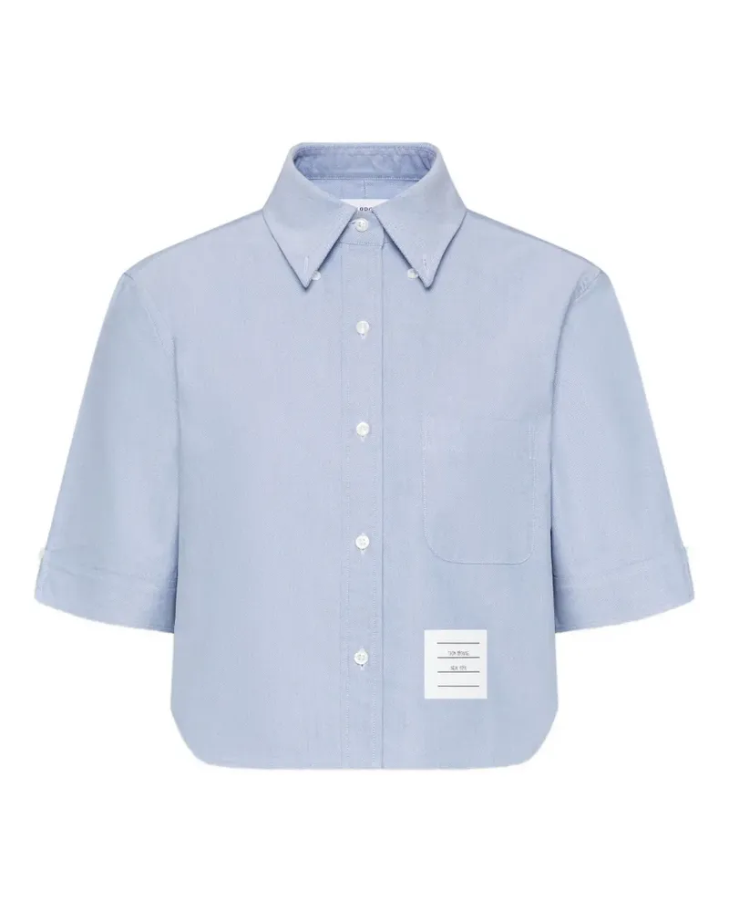 Thom Browne Kurzärmeliges Oxford-Hemd - Blau Blau
