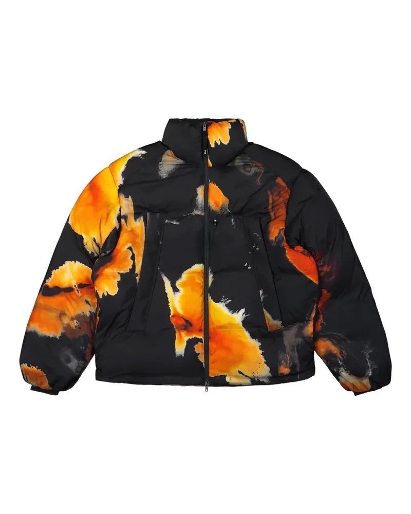 Y-3 Steppjacke mit Print - Schwarz Schwarz