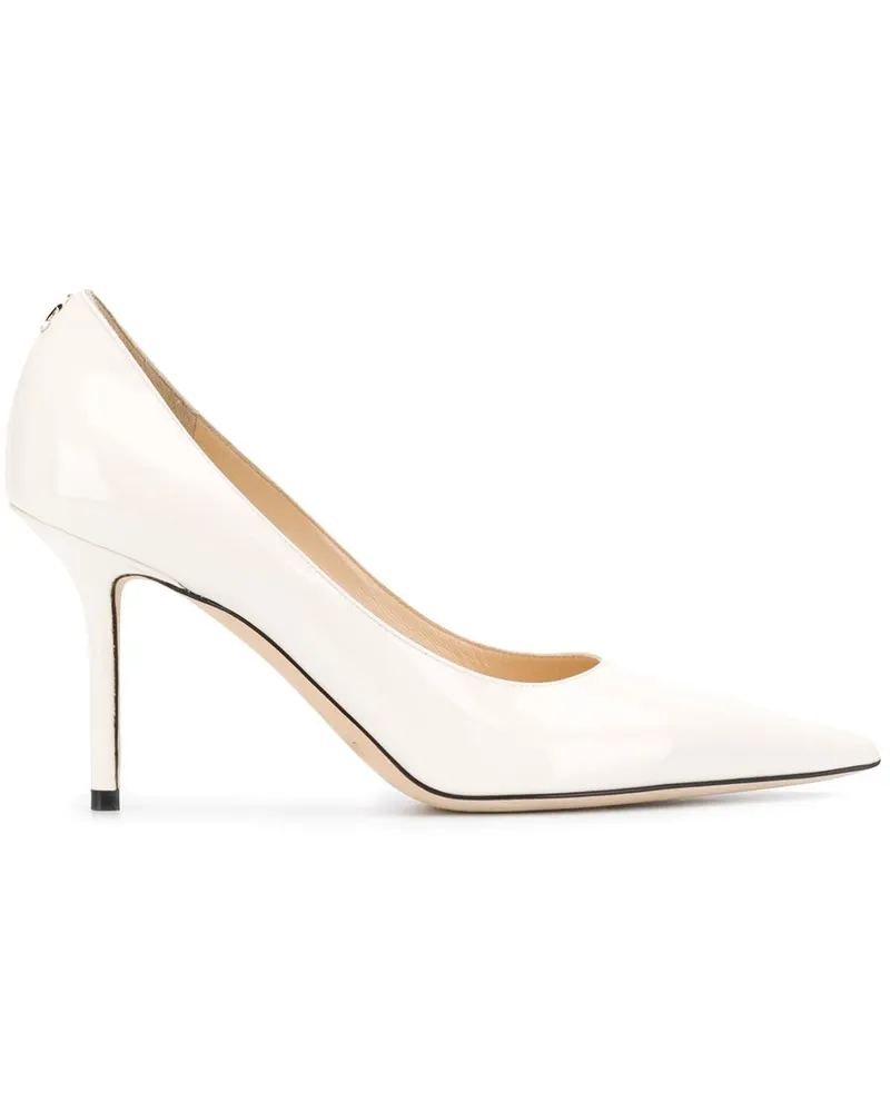 Jimmy Choo Love Pumps aus Lackleder 85mm - Weiß Weiß