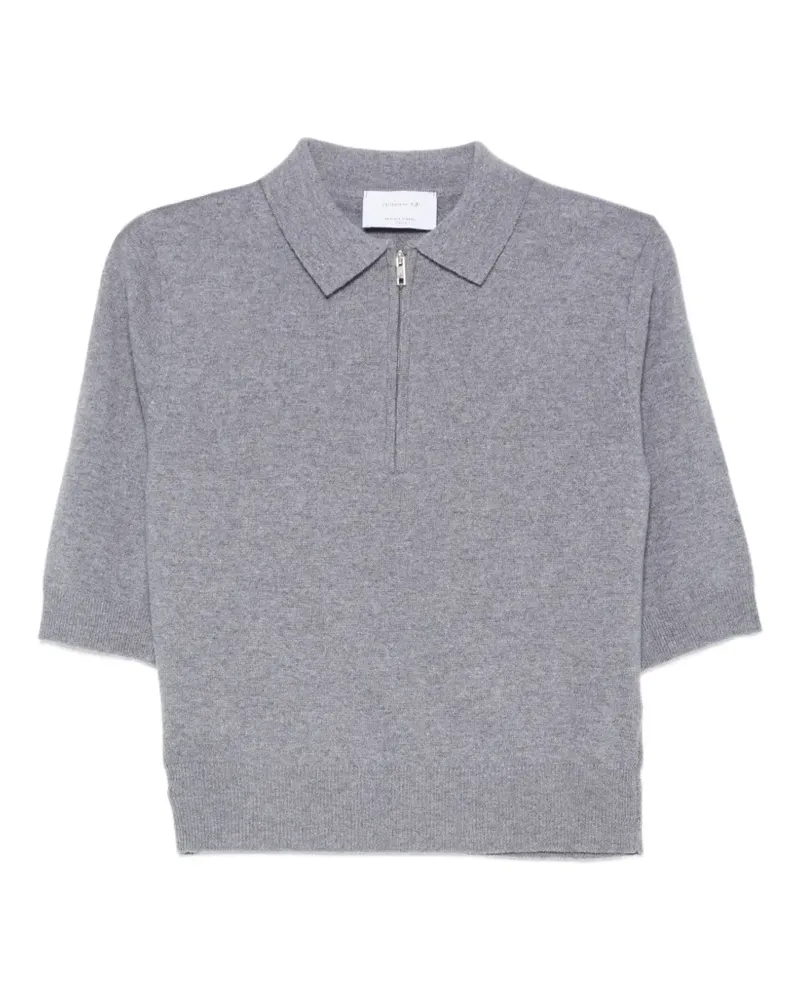 Daniele Fiesoli Poloshirt mit kurzem Reißverschluss - Grau Grau