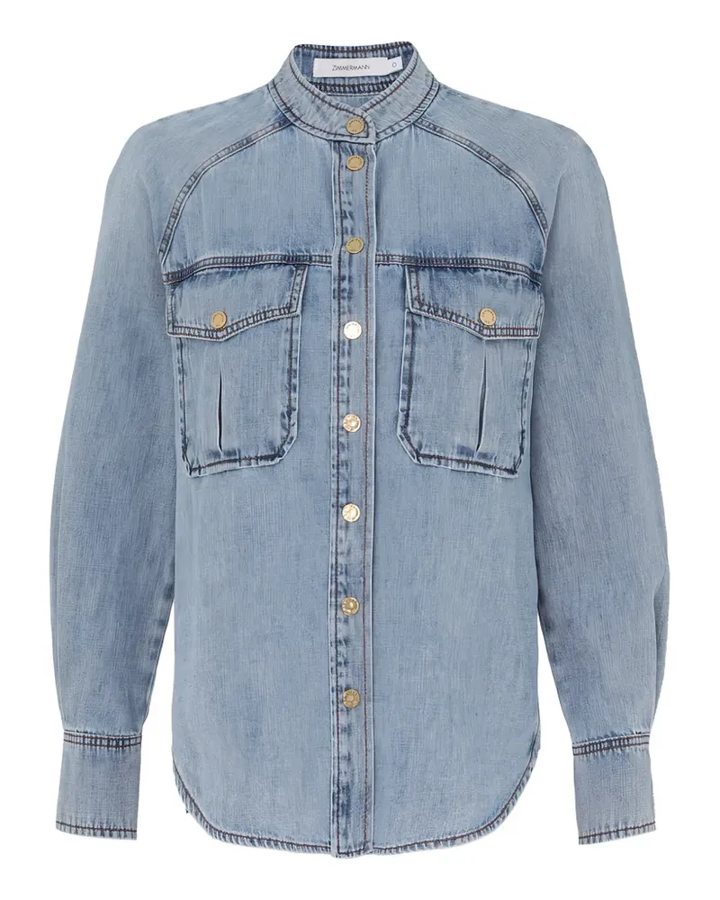 Zimmermann long-sleeves denim shirt - Blau Blau