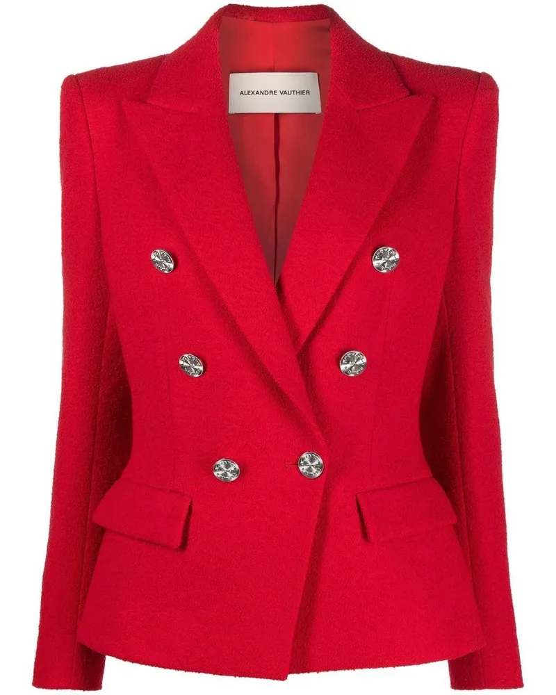 Alexandre Vauthier Doppelreihiger Blazer Rot