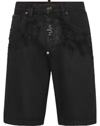 Philipp Plein Jeans-Shorts im Distressed-Look Schwarz