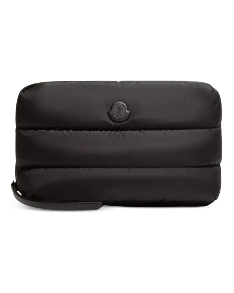 Moncler Wattiertes Caradoc Portemonnaie mit Logo - Schwarz Schwarz