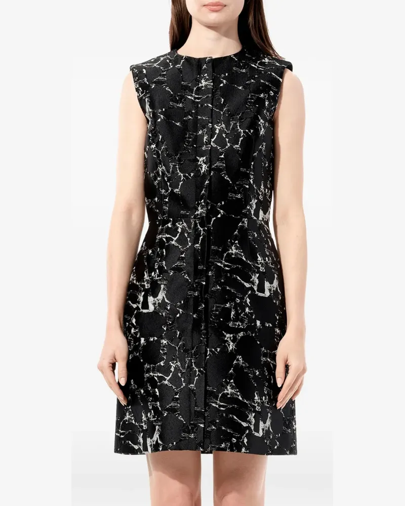 Balenciaga marble-print sleeveless dress - Schwarz Schwarz