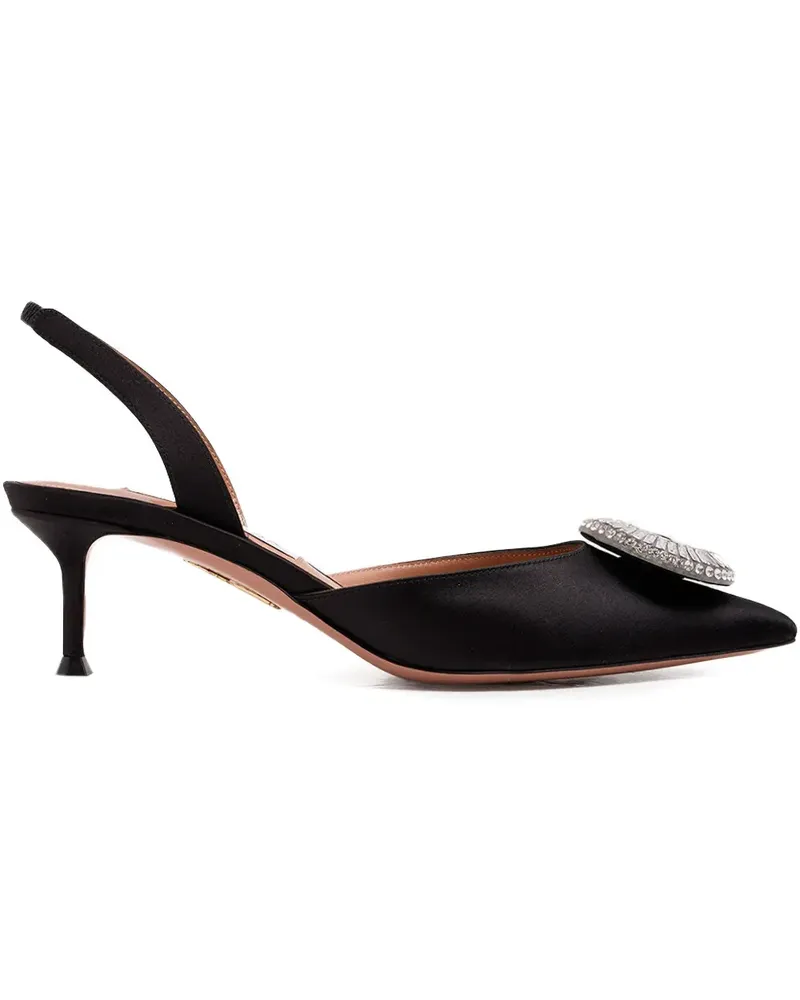 Aquazzura Pumps mit Kristallen 50mm - Schwarz Schwarz