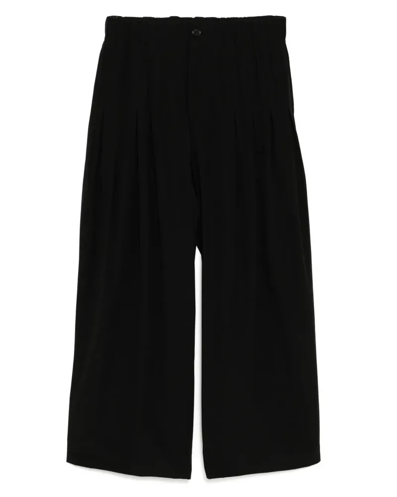 SONGZIO Weite Hose mit Abnähern - Schwarz Schwarz