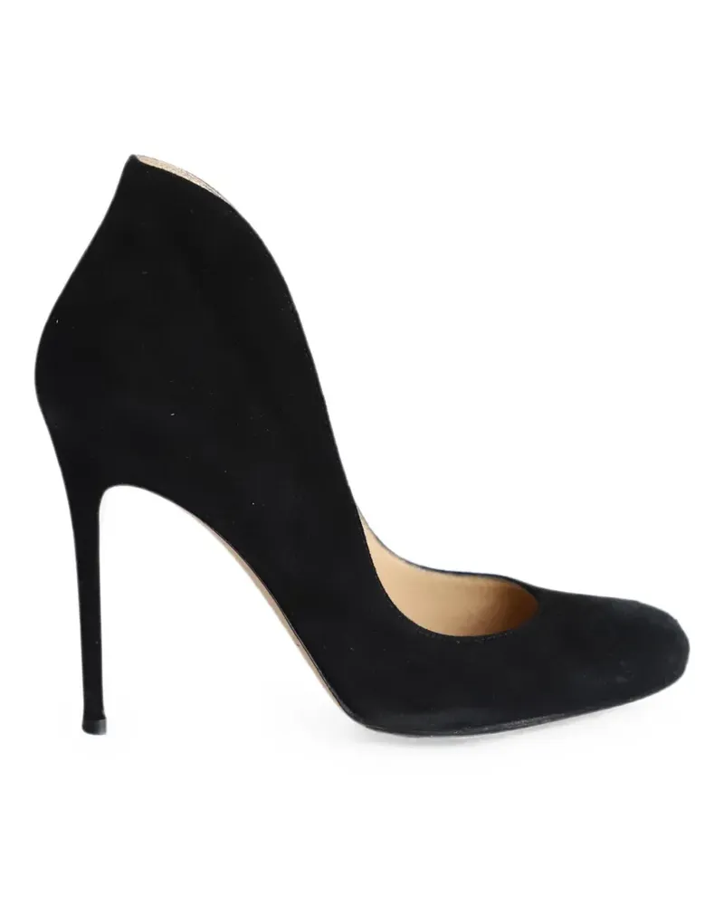 Gianvito Rossi round-toe flared pumps - Schwarz Schwarz
