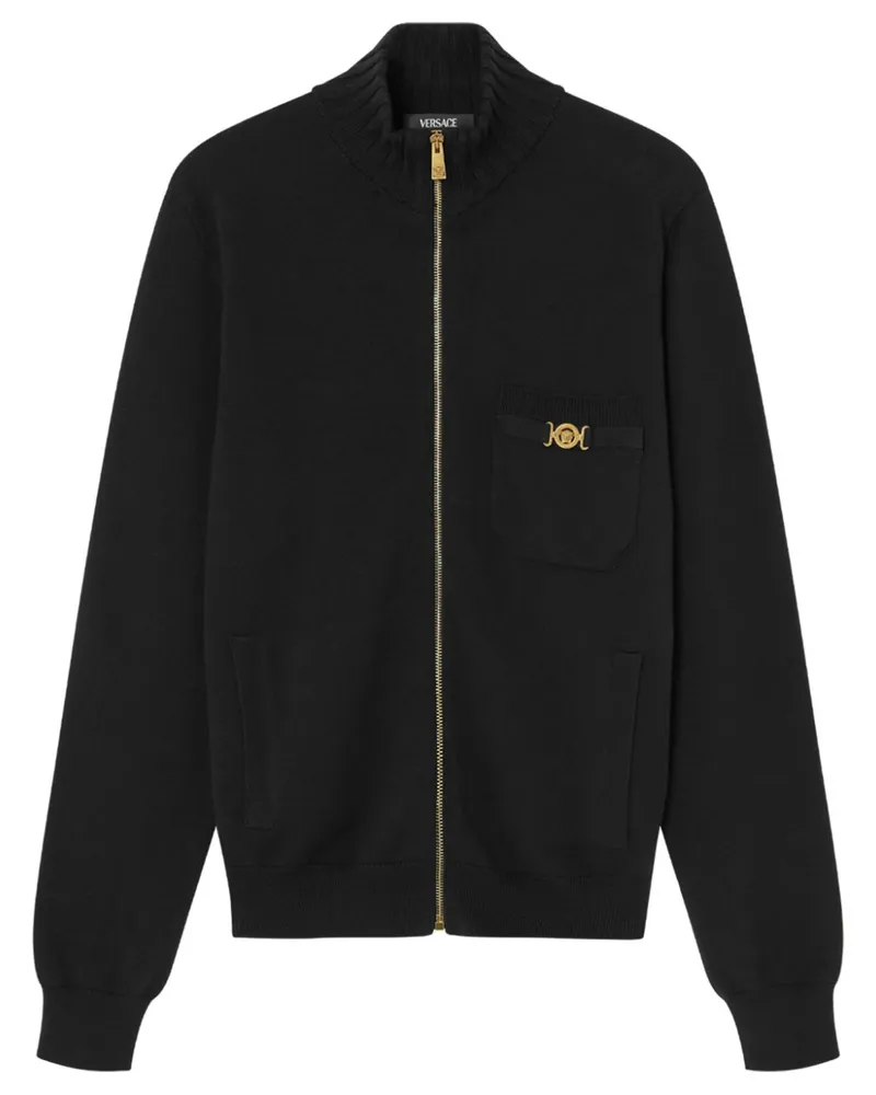 Versace Pullover mit Reißverschluss - Schwarz Schwarz