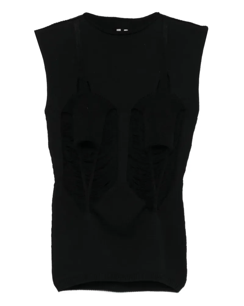 Rick Owens Top mit rundem Ausschnitt - Schwarz Schwarz