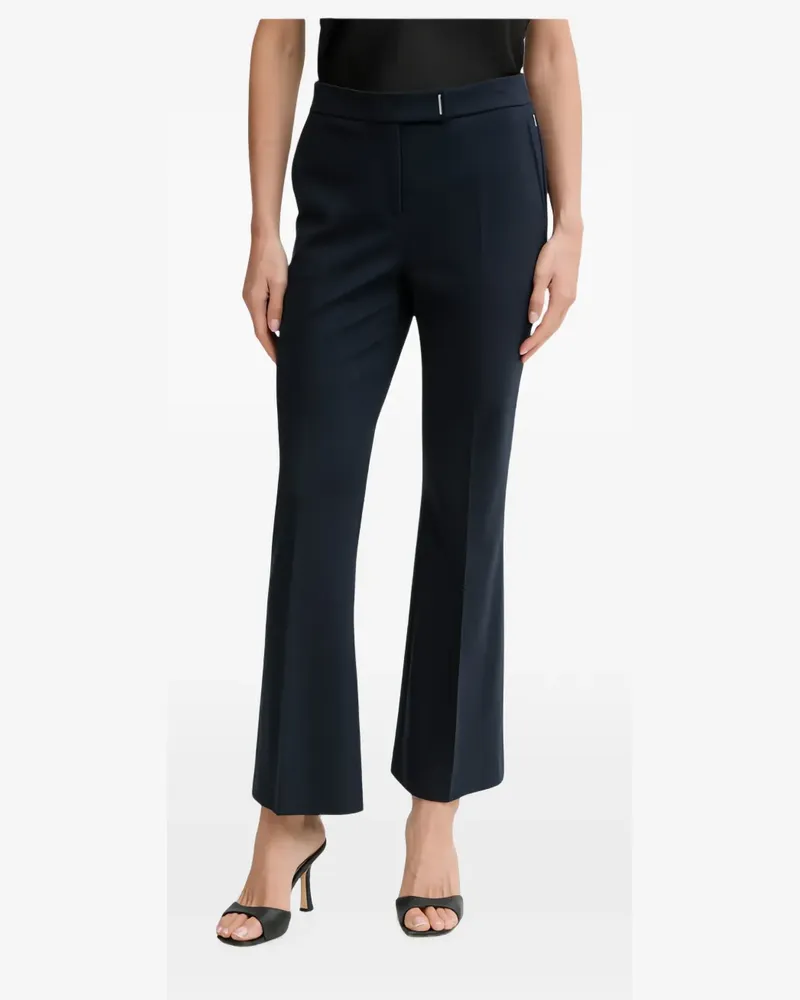 HUGO BOSS Ausgestellte Cropped-Hose aus knitterfreiem Stretch - Blau Blau