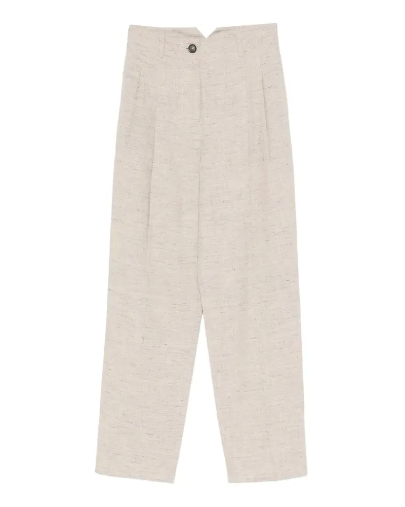 Erika Cavallini Geknöpfte Hose mit Falten - Nude Nude