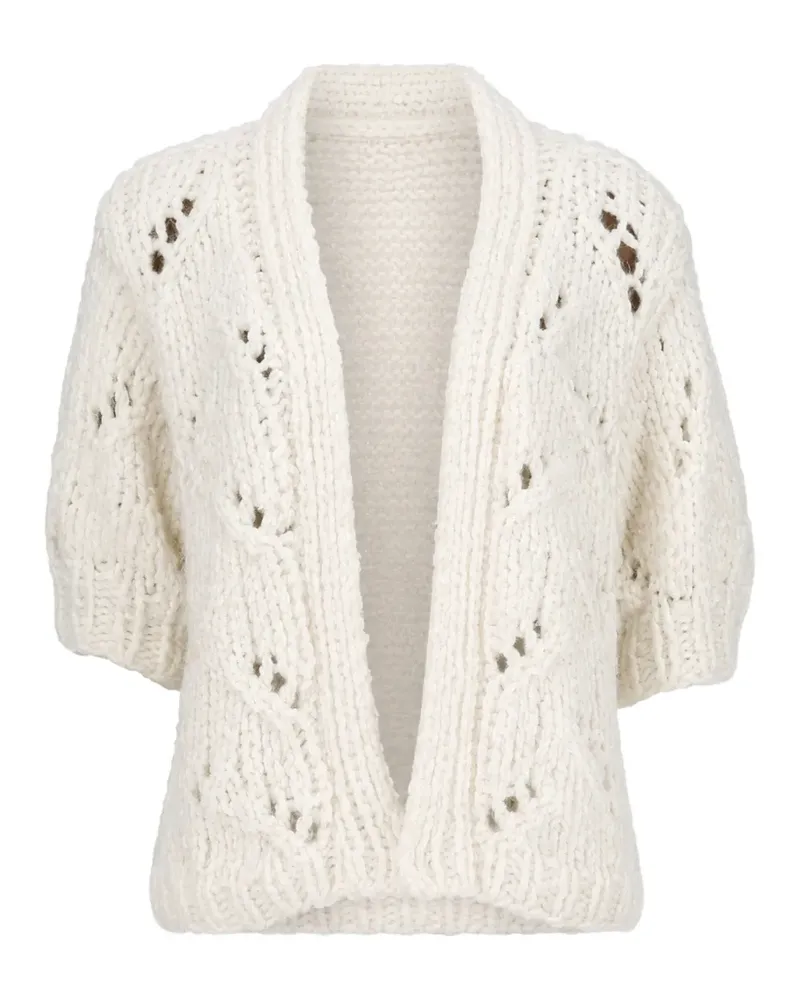 Ella Silla pointelle chunky-knit cardigan - Weiß Weiß