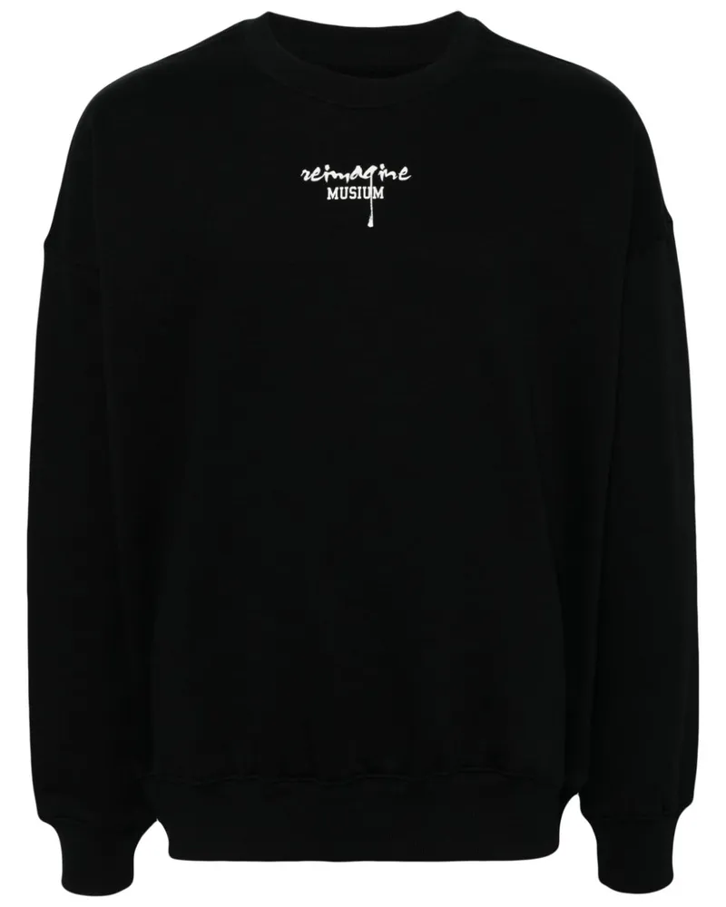 Musium Div. Sweatshirt mit grafischem Print - Schwarz Schwarz