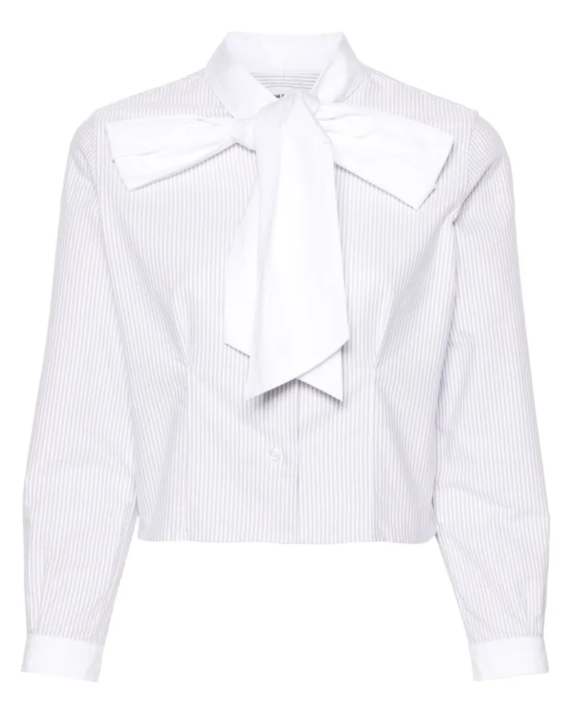 Thom Browne Bluse mit Schleifenkragen - Grau Grau