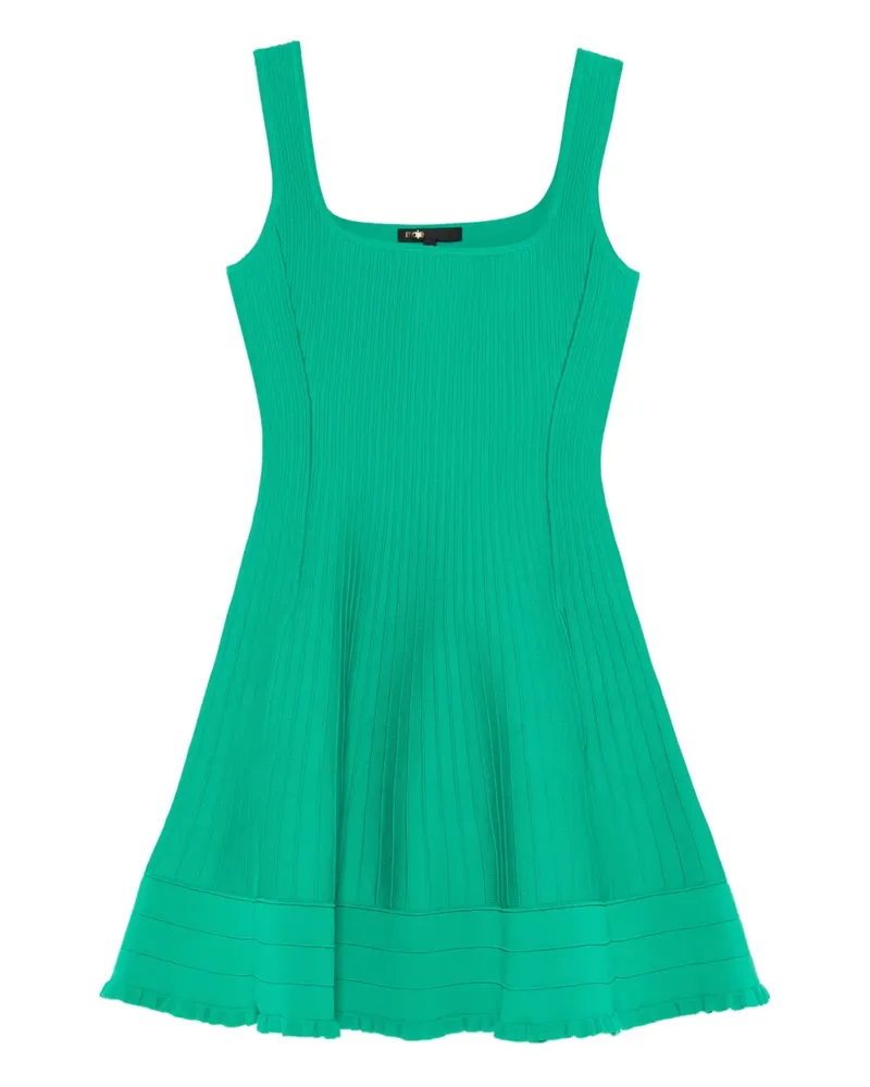 Maje Kleid mit eckigem Kragen - Grün Grün
