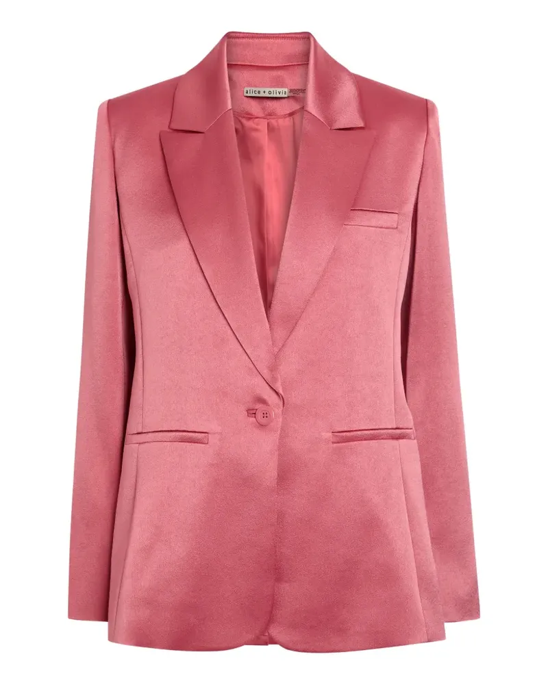 Alice + Olivia Billie single-breasted satin blazer - Rosa Rosa