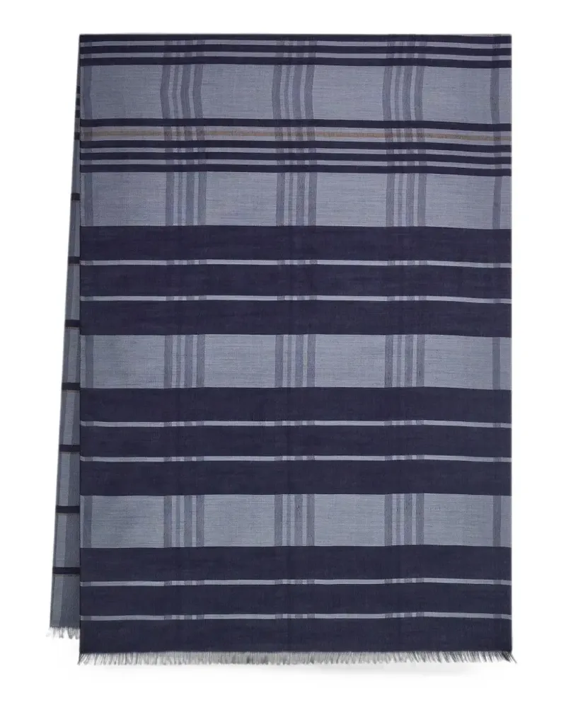 Ferragamo Karierter Schal - Blau Blau
