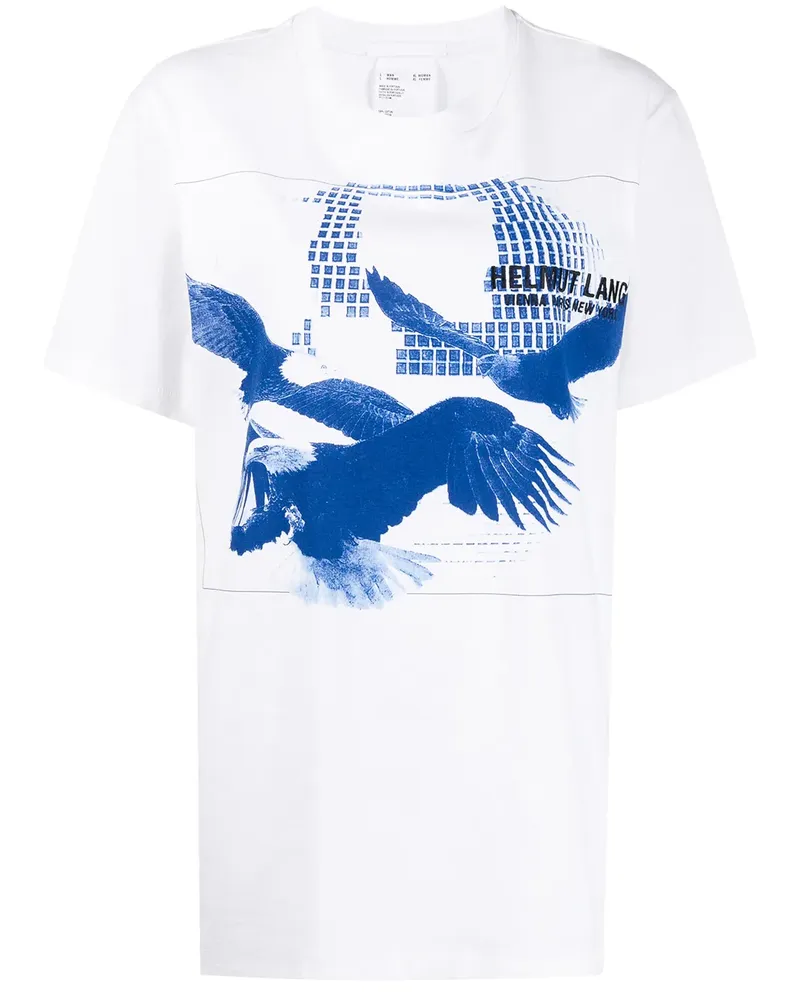 Helmut Lang T-Shirt mit Adler-Print - VO2 CHALK WHITE Vo2