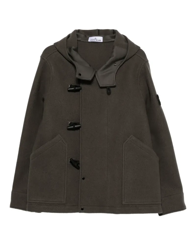 Stone Island toggle-fastening Compass-patch coat - Grau Grau