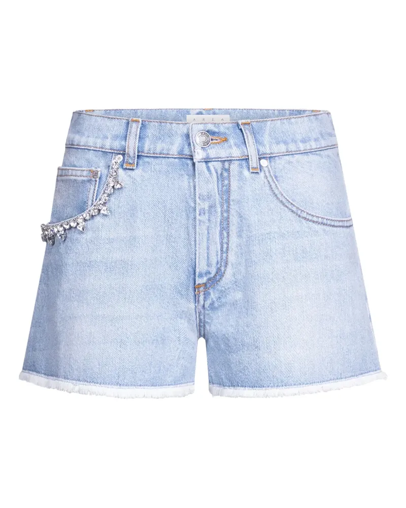 Area Shorts mit Kristallen - Blau Blau