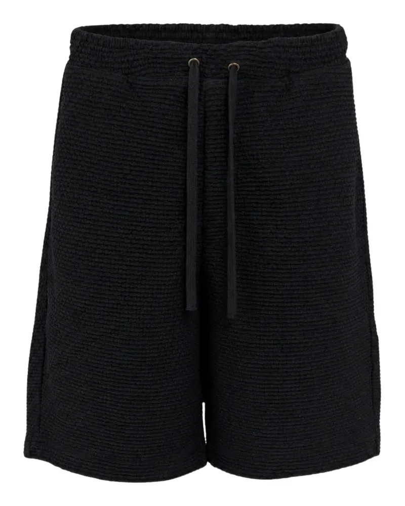 Emporio Armani embossed drawstring shorts - Schwarz Schwarz