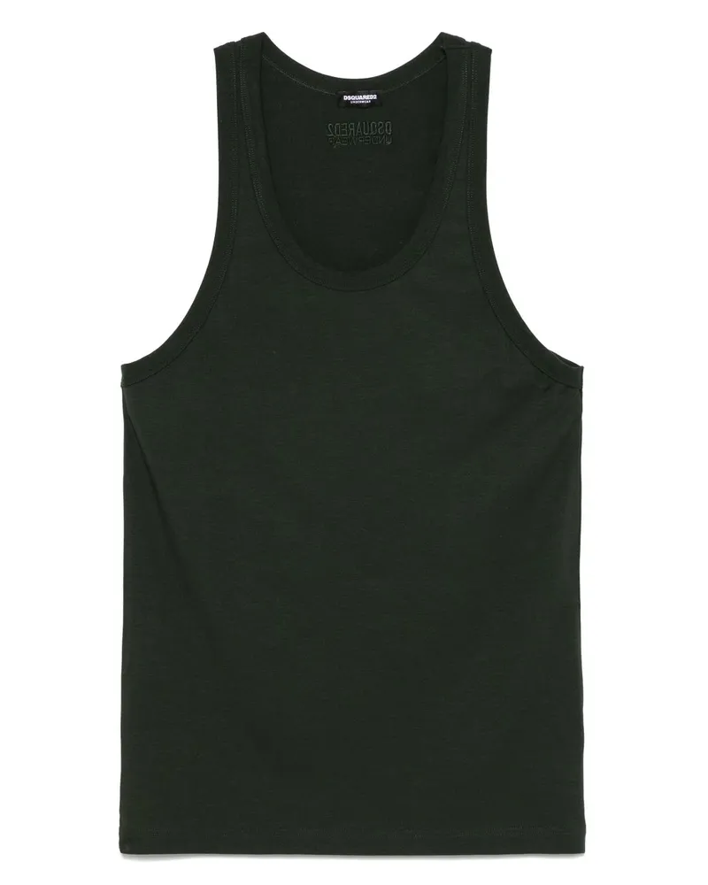 Dsquared2 Trägershirt mit Logo-Stickerei - Grün Grün