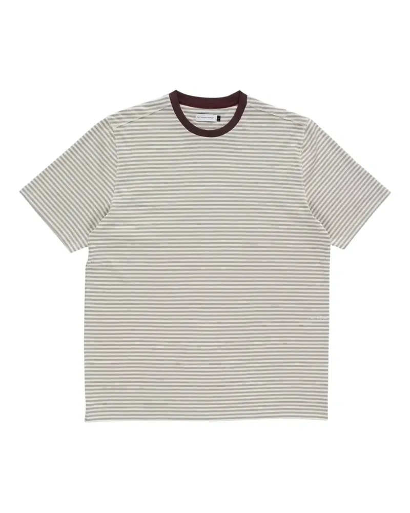 Pop Trading Company Pop T-Shirt mit Streifen - Grau Grau