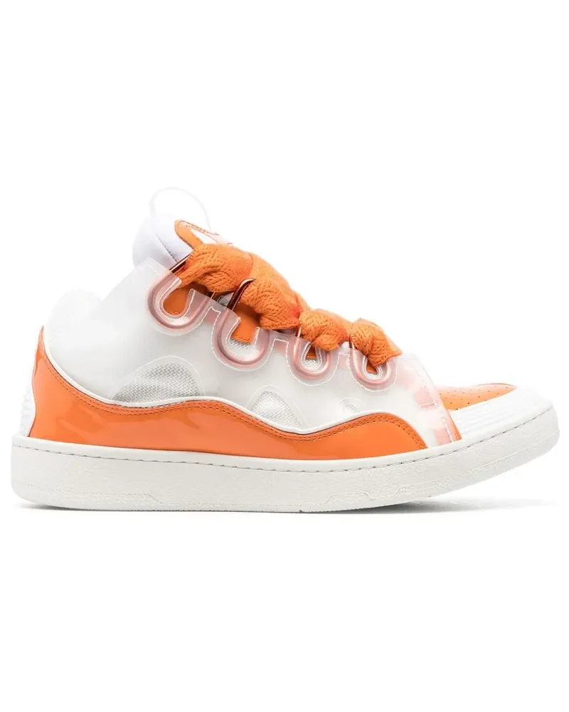 Lanvin Curb Sneakers mit Kontrasteinsätzen - Weiß Weiß