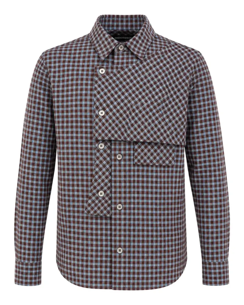 Andersson Bell Maey Hemd im Layering-Look - Braun Braun