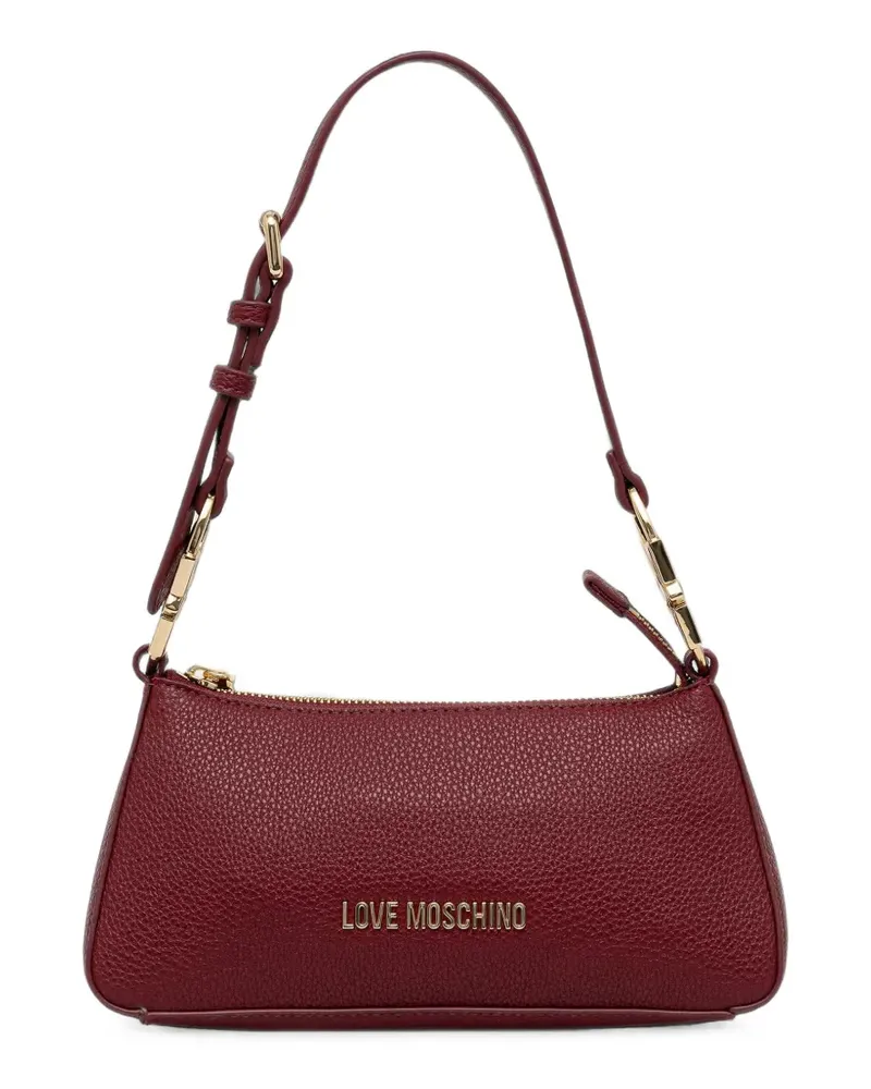 Moschino Tote Bag mit Logo-Schild - Rot Rot