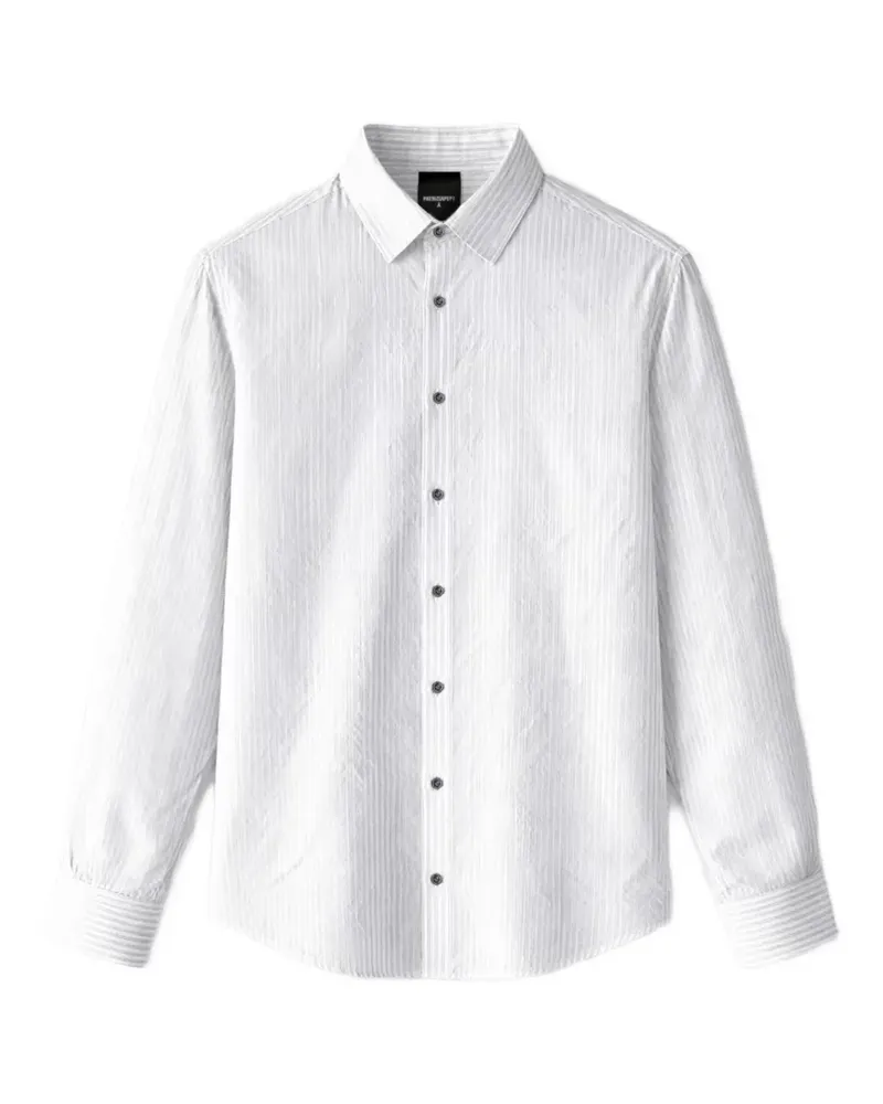 Patrizia Pepe pinstripe-print textured shirt - Weiß Weiß