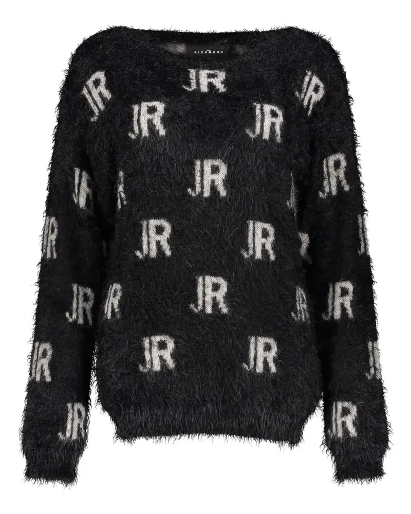 John Richmond Pullover mit Monogramm - Schwarz Schwarz