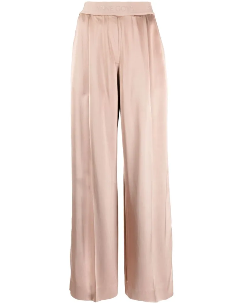 Stine Goya Ciara Satinhose mit Logo-Bund - Rosa Rosa