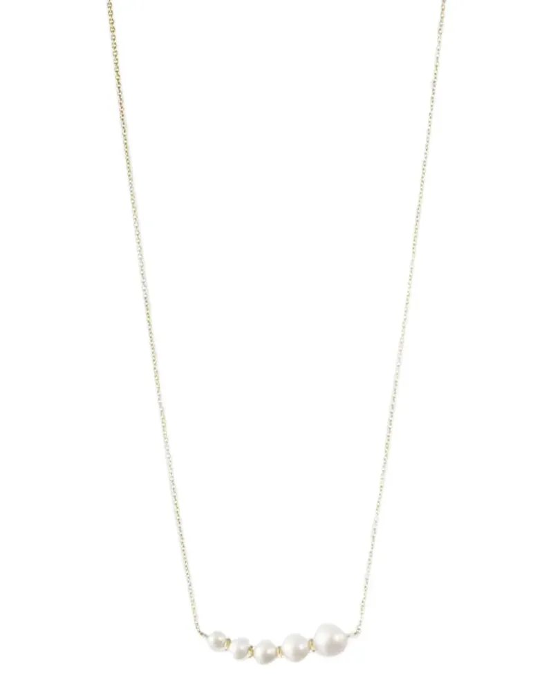 Sophie Bille Brahe 14kt Lune Gelbgoldhalskette mit Perlen - Silber Silber